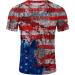 BEUU Soldier Short Sleeve American Flag T-Shirt | Retro Patriotic Men's Tee, Gray-112 Medium - Buy Online on GoSupps.com