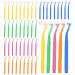 OUNONA 50pcs Interdental Brushes Brush For Cleaning Dental Floss Head Oral Flosser Teeth Gums Tooth Cleaning Tool