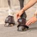 Sunride Hoof Bells for Horses - 2 Set Real Leather & Neoprene Small (M) Brown - Protect Against Bale Kicks - Buy Online on GoSupps.com