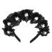 Didiseaon Halloween Headband Halloween Hairbands Halloween Favor Halloween Black Rose Headband Halloween Skull Headpiece Day of The Dead Headpiece Goth Headband Gothic Skull Headband Fabric