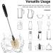 Food-grade Nylon Bristles Scrub Brush Glass Ceramic Bottle Cleaner Long Handle Cup with Stainless Steel Brown - Buy Online on GoSupps.com