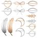 Metal Hair Clip 14 Pieces Women's Cute Hair Accessories Hair Clip for Wedding Party Girls Gift Gold and Silver Style 1
