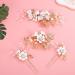 Didiseaon Flower Bridal Combs Bridal Flower Hair Accessory Rhinestone Hairpin Rhinestones Wedding Side Comb Handmade Flower Pearl Hairpin for Wedding Bridal - Buy Online on GoSupps.com
