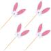 30 PCS Easter Cupcake topper Bunny Cupcake Toppers Easter Egg Cupcake Topper Rabbit Easter Party Cake Topper Decorations (Brown) (Bunny Ear flower) - Buy Online on GoSupps.com