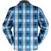 Hanxiulin Men's Fleece Plush Jacket - Warm Windproof Quilted Coat for Winter - Lightweight Thick Fluffy Zippered Trench in Blue - Buy Online on GoSupps.com