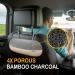 FRiEQ 100% Activated Bamboo Charcoal Air Purifying Bag | Lasts 365+ Days | Fragrance-Free Deodorizer for Car | Absorbs Smoke Smell and Bad Odors - Grey/Beige - Buy Online on GoSupps.com