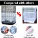ASOCEA Universal Birdcage Cover - Extra Large Black&White Seed Catcher for Parrot Cage | Nylon Net Guard Mesh Skirt - Buy Online on GoSupps.com