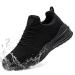 Larnmers waterproof shoes running shoes men sports shoes cooking shoes slide -resistant sneakers fashion outdoor casual shoes fitness 44 EU black black