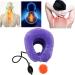 Cervical Neck Traction Device - Inflatable Adjustable Neck Support for Pain Relief & Traction (Purple) - International Shipping Available - Buy Online on GoSupps.com