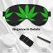 SSIMOO Green Leaf Print Ultra-Soft Light-Blocking Eye Mask for Optimal Comfort & Restful Sleep - International Shipping Available - Buy Online on GoSupps.com