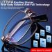 LIMITA Reading Glasses for Men - Blue Light Blocking Metal Readers with Case Foldable 1.5x Magnification - Buy Online on GoSupps.com