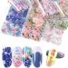 30 Colors Nail Foil Transfer Sticker Kalolary Big Size Holographic Flower Starry Sky Metallic Nail Art Stickers Tips Wraps Foil Transfer Adhesive Glitters DIY Nail Decoration(10 rolls each box.) - Buy Online on GoSupps.com