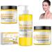 Glow Combo Skin Care Set 3 In 1 Turmeric Combo Skincare Set Turmeric Skin Care Kit Natural Exfoliation and Hydration Brighten Skin (1 Set)