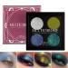 Afflano Multichrome Blue Green Eyeshadow Palette Pigmented Duo Chrome Gold Yellow Green Glitter Eyeshadow Palette Shimmery Holographic Glitter Sombras de Ojos for Hazel Green Eyes Makeup Multicolor Green