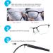 Buy Missfive 2 Pack Men's Multifocus Reading Glasses - Blue Light Blocking Spring Hinge No-Line Half Frame 2.5x Magnification - 1 Black & 1 Gunmetal - International Shipping Available - Buy Online on GoSupps.com
