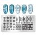 Christmas Nail Stamping Plate Set - Snowflake Elk Winter Stencils for Holiday Manicure - Buy Online on GoSupps.com