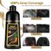 Instant Black Hair Dye Shampoo 3 in 1 | 100% Gray Coverage in 15 Minutes | Plant-Based Hair Color Kit for Men & Women | Natural Hair Dye & Conditioner - Buy Online on GoSupps.com