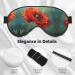 Poppy Flower Print Eye Mask - Ultra-Soft Light-Blocking for Comfort & Restful Sleep | International Shipping Available - Buy Online on GoSupps.com