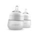 Nanob b Flexy Silicone Baby Bottle Anti-Colic Natural Feel Non-Collapsing Nipple Non-Tip Stable Base Easy to Clean 2-Pack White 5 oz White 5 Ounce 2-Pack