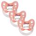 Dentistar Silikon Schnuller 3 Set- Size 1 Schnuller 0-6 months- tooth and jaw-friendly nipple with dental level- BPA-free- Made in Germany- Cat Orange
