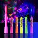 Saturey Glow in The Black Light Face & Body Paint Crayons Neon Blacklight Glow Body Makeup Fluorescent Face Paints for Glow Party Supplies Mardi Gras Christmas Gifts  6PCS