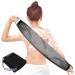 Molain African Exfoliating Net for Women Men African Back Scrubbers African Smoother Long Net Shower Sponges Exfoliating Loofahs with Ropes Body Washing Accessories (Black)