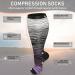 Diu Life 3 Pairs Plus Size Compression Socks - Wide Calf 20-30mmHg Support - XX-Large Blue/Red/Gray - Buy Online on GoSupps.com