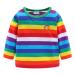 Mud Kingdom Little Boys T-Shirts Rainbow Stripe 12-18 Months Green Rainbow Long Sleeve