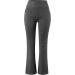 Buy Wenzhou Ladies Flare Yoga Pose Bootcut Leggings | Fitness Pants for Gym Pilates & Workouts | Stretch Belly Control XL Dark Gray - Buy Online on GoSupps.com