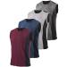 Ymmchy Men Gym Tank Top sleeveless muscle shirt fitness tank top Quick Dry armpit shirt bodybuilding undershirt 4 Pack S 4 pack-dark gray/light gray/dark blue/wine red