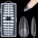 MELLIEX 240pcs Almond Nail Tips  Soft Gel Nail Tips Full Cover Clear Fake Artificial Press on Nails Extension for Home DIY  12 Size