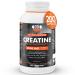 Creatine Monohydrate Capsules 200 Count | 100% Pure Creatine Pills for Muscle Growth Strength & Performance | 3000mg High Absorption Formula | 50-Day Supply | Made in Canada