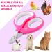 BeautyHunt Cat Nail Clippers | Small Animals Claw Trimmers | Stainless Steel Scissors for Kittens, Puppies, Rabbits, Birds, Tiny Dogs, Gerbils, Hamsters | 10cm Pink - Small Breeds - Buy Online on GoSupps.com