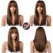 HAIRCUBE Brown Long Straight Wigs with Fringe for Women - Perfect for Daily Wear - Buy Online on GoSupps.com