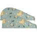 Flower Duck Blue Hair Towel 2 Pack | Super Absorbent Quick Drying Hair Turbans for Women & Girls - Buy Online on GoSupps.com
