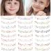 24Sheets Face Temporary Tattoo for Girls Boys Freckles Face Tattoo Stickers Butterfly Fruit Dinosaur Design Festival Makeup Rave 5