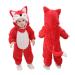 Doladola Unisex Baby Hooded Cartoon Animal Romper Toddler's Jumpsuit Baby's Outfit Infant's Pajama 3 5-4 5 Years Red Fox