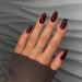 Dark Red Press on Nails Medium Short Square Xcreando Spring Summer Fake Nails Medium Glue on Nails Trapezoid Shaped Short Ballerina Coffin Nails Press ons False Nails Acrylic Nails Set in 24 PCS coffin glossy dark red