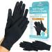 Vive Copper Arthritis Gloves - Full Hand Compression Touchscreen Finger - For Carpal Tunnel, Rheumatoid, Joint Pain, Infammation - Flexible Wrist and Thumb Pressure Relief for Typing - For Men, Women Black Large