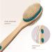 MainBasics Dual-Sided Bath Shower Brush - Long Handle Back Scrubber & Body Exfoliator in Teal - Buy Online on GoSupps.com