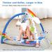 SYNPOS Baby Gym Play Mat with 10 Toys for Sensory Development - Blue Elephant Theme - Buy Online on GoSupps.com