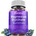 Goreta Magnesium Glycinate Gummies 600mg + L-Threonate | Daily Balance & Relaxation Support | with D3 + B6 + CoQ10 | Blueberry, 60 Gummies