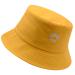 As Seen On TV Flower Reversible Bucket Hat Summer Travel Beach Sun Hat Emboridery for Women Men Yellow/Cream