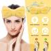 Molain Spa Headband | Bowknot Hair Bands for Women | Coral Fleece Elastic Headband for Washing Face Shower Sports | Yellow - Buy Online on GoSupps.com