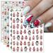 Christmas Nail Stickers 9 Sheets Self-Adhesive Nail Decal Snowflake Santa Claus Hat Red Nail Art Decoration Design Supplie