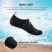 Quick-Dry Aqua Socks Water Shoes for Women Men | Beach Barefoot Yoga Exercise Wear | Black - Size 8.5-9.5 Women/7.5-8.5 Men - Buy Online on GoSupps.com