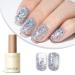 MEGIOR Silver Glitter Gel Nail Polish 15ml Sparkling Sequins Gel Polish High Gloss Soak Off UV LED Nail Gel Polish for Nail Art Manicure Salon DIY Home Gift for Girls Confetti