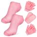 FRCOLOR Socks Sets Spa Moisturizing Socks Paraffin Wax Mittens moisturizing Gloves Overnight spa moisturizing Gloves moisturizing Foot Socks spa Hand Mitts Cotton Dry Skin Gloves