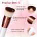GlasFlength Contouring Fluid Foundation Brush Large Makeup Brush Professional Kabuki Makeup Brush Perfect for Blending Liquid Cream or Powder Cosmetic for Women (White) - Buy Online on GoSupps.com