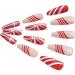 Vatocu Christmas Snowflake Glitter Press on Nails - 24pcs Long Ballerina Fake Nails for Women and Girls - Buy Online on GoSupps.com